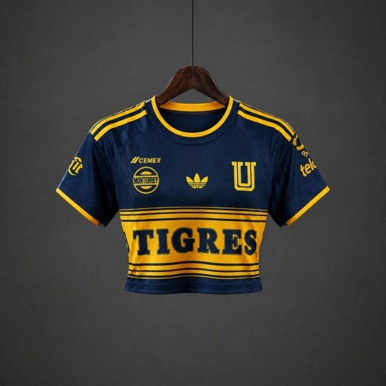 26/27 Tigres UANL Away Women Navy Crop Jersey