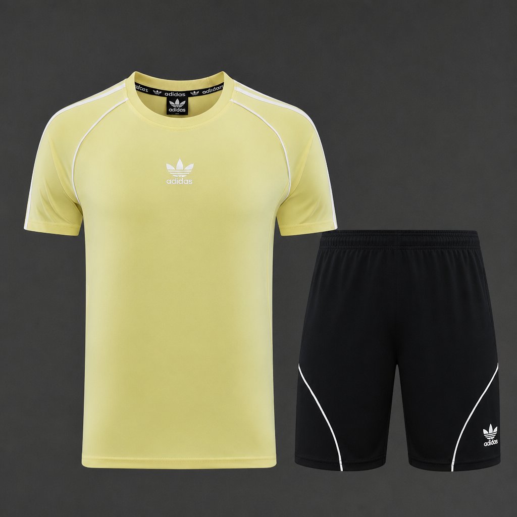 26/27 Adidas AD15 Yellow Short Sleeve+Soccer Shorts