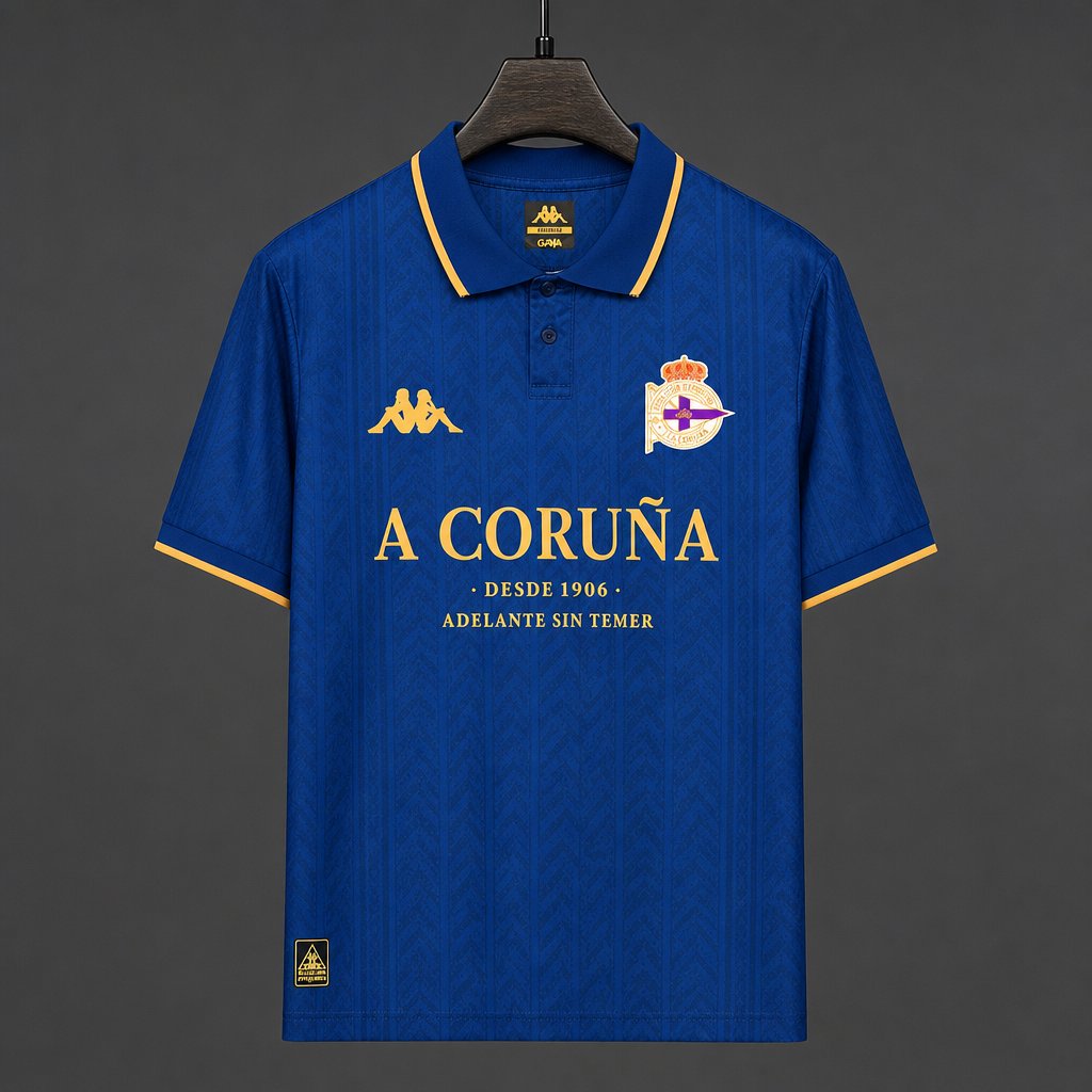 26/27 RC Deportivo de La Coruña 120th Anniversary Special Edition Blue Polo Jersey