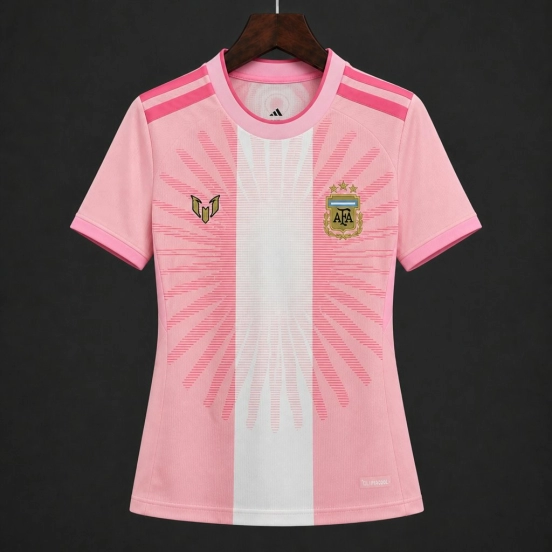 2026 Women Argentina Messi Pink Farewell Commemorative Jersey