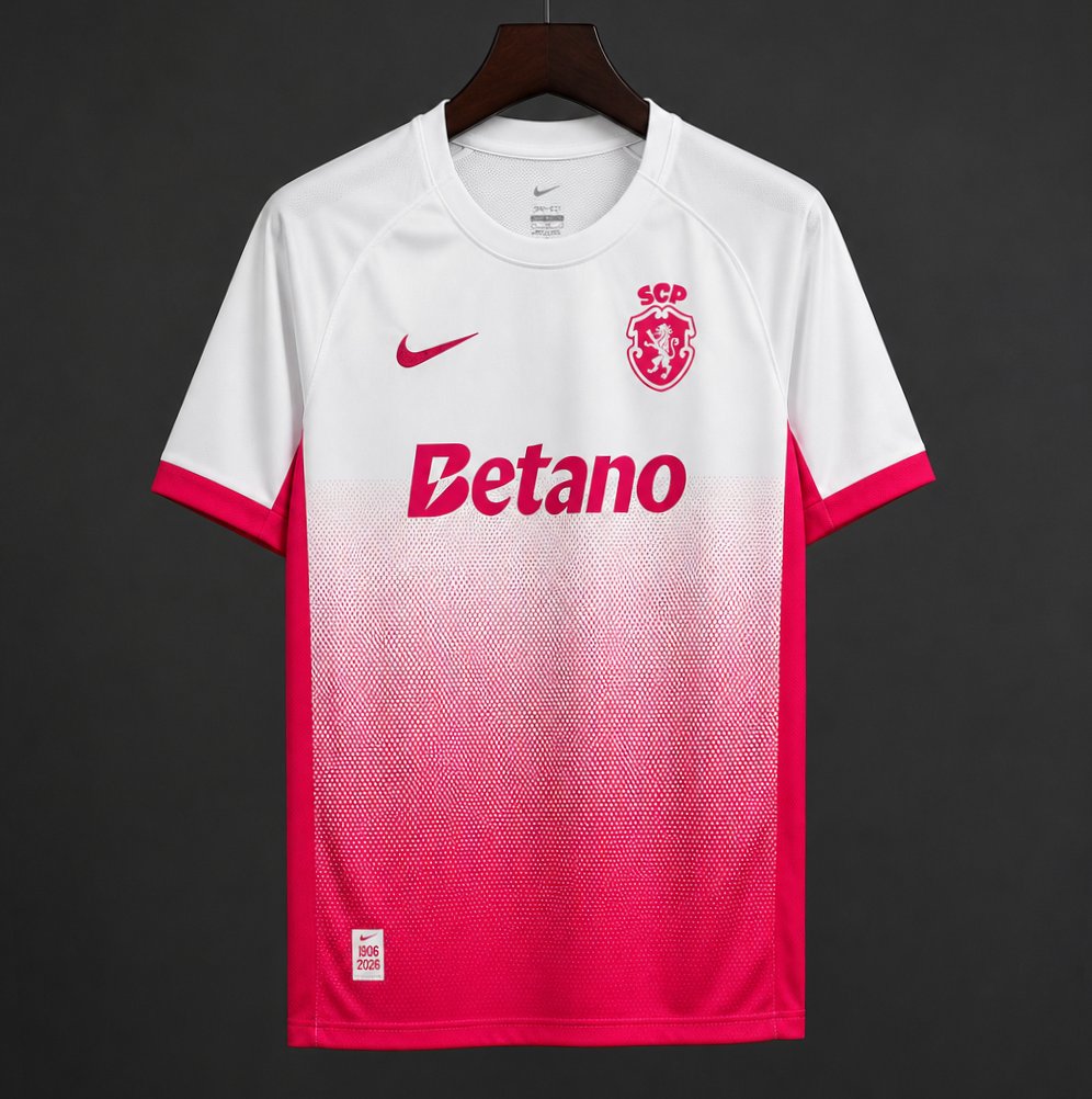 26/27 Sporting CP Pink October White/Pink Jersey