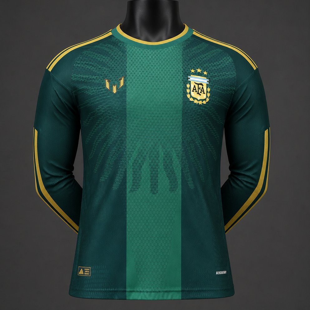 Player Version 26/27 Argentina Green Long Sleeve Jersey
