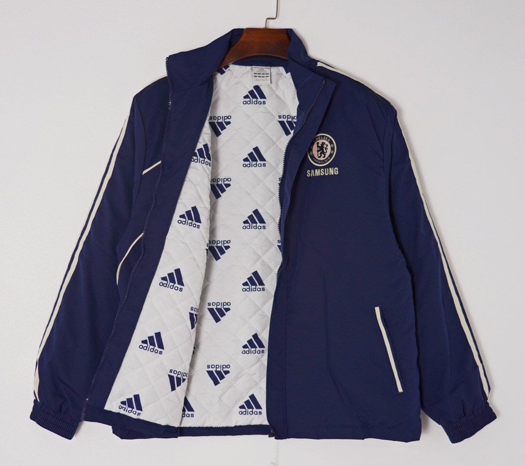 Retro 12/13 Chelsea Blue Full Zipper Windbreaker